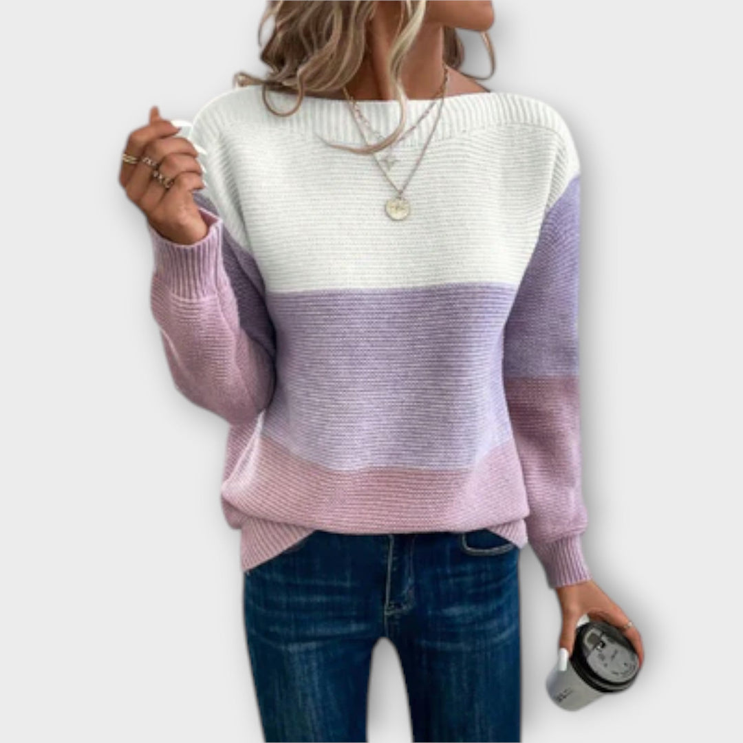 Kelly | Elegant Tricolor Sweater