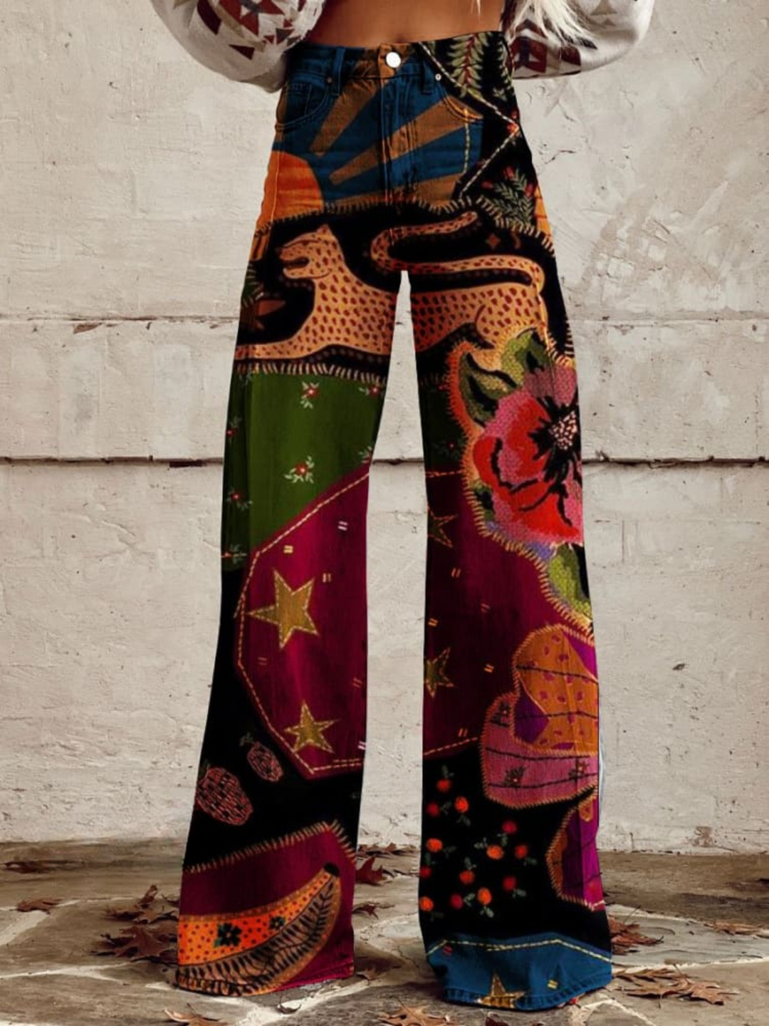 Teresa | Vintage Boho Wide-Leg Pants