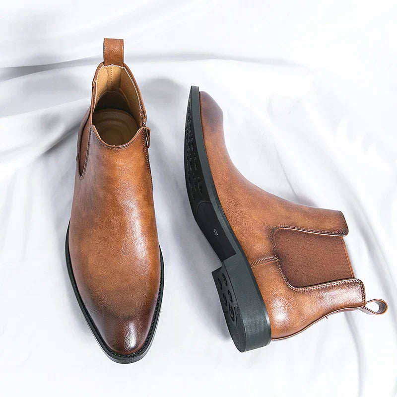 Cooper | Leather Chelsea Boots with Zip