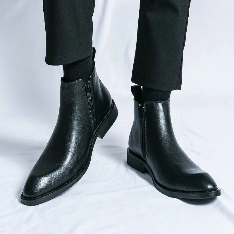 Cooper | Leather Chelsea Boots with Zip