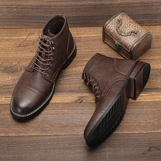 Keith | Vintage Derby Boots with Toe Cap