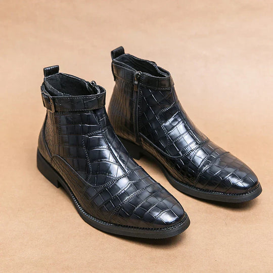 Baron | Leather Buckle Boots