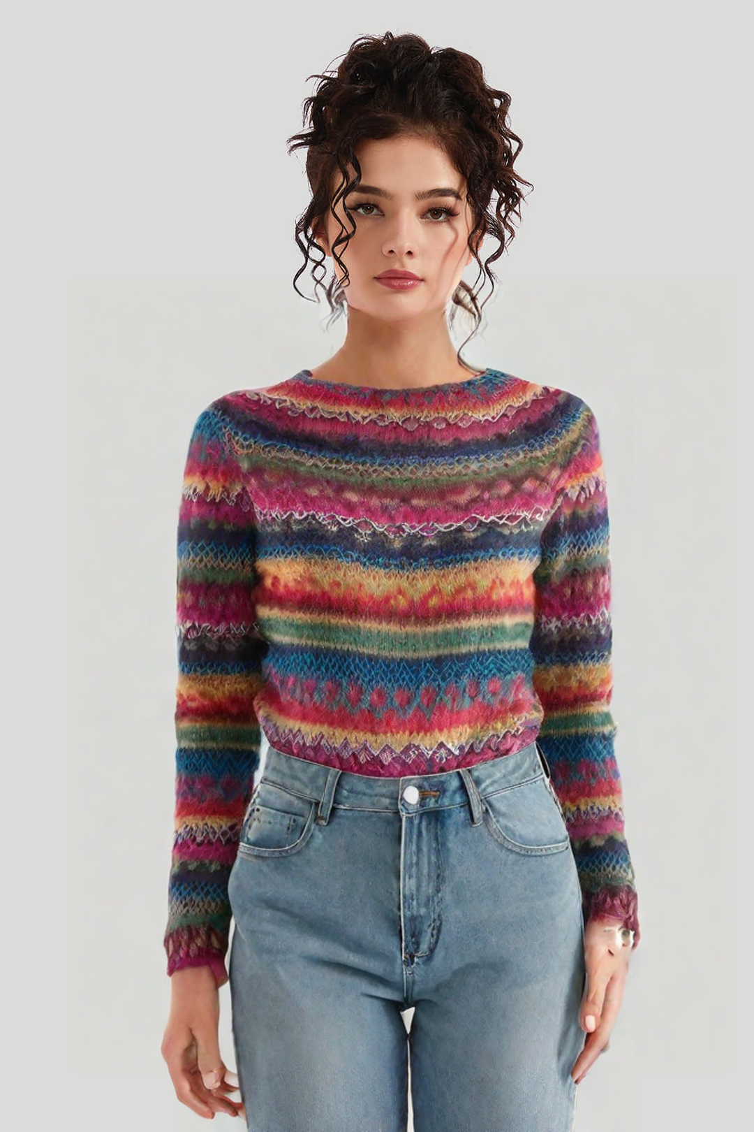 NESSA® | Cozy Retro Knitted Jumper